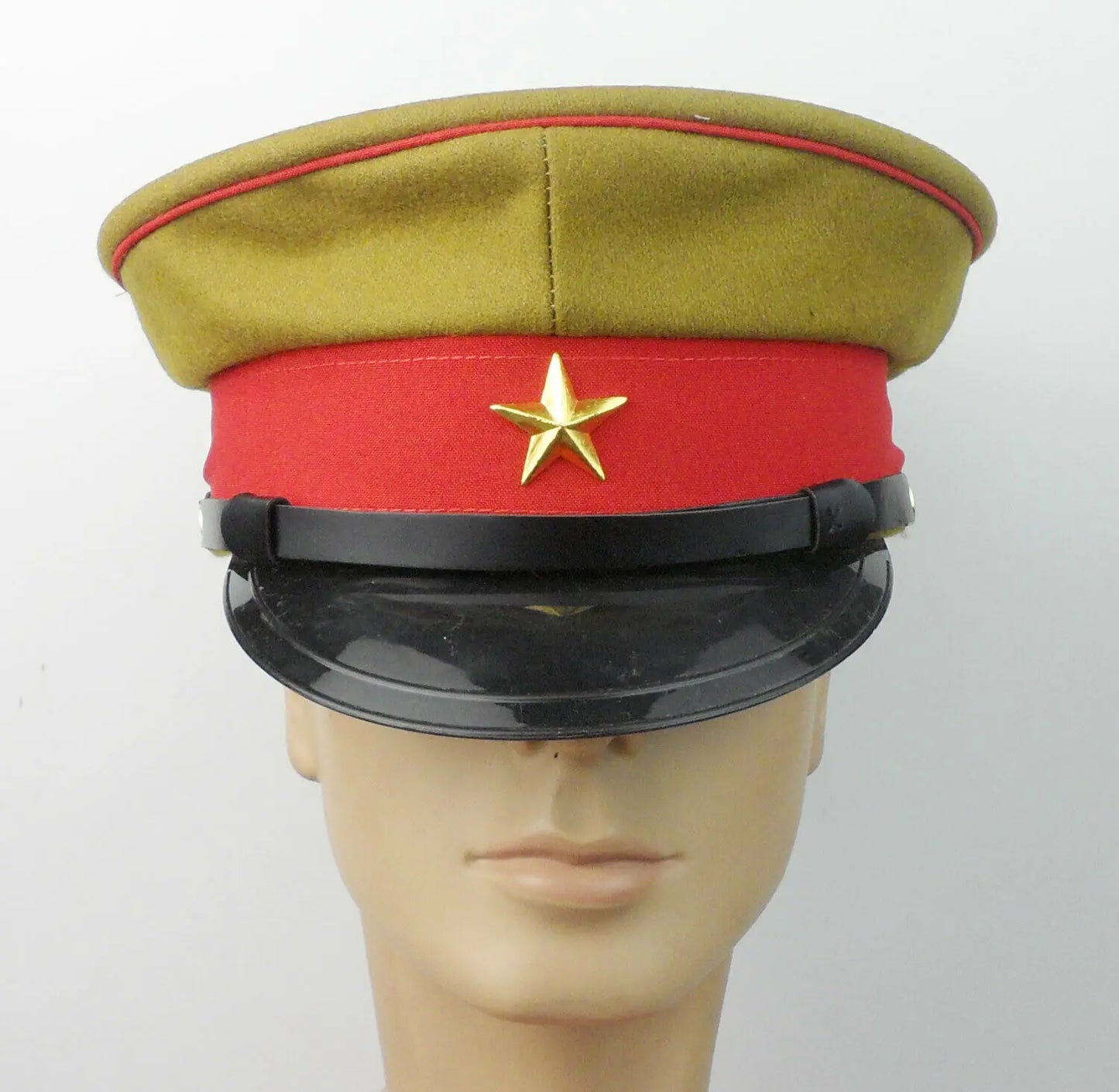 WW2- Imperial Japanese Army Officer Peaked Cap and Japanese Army Soldiers Cap Hat Wool