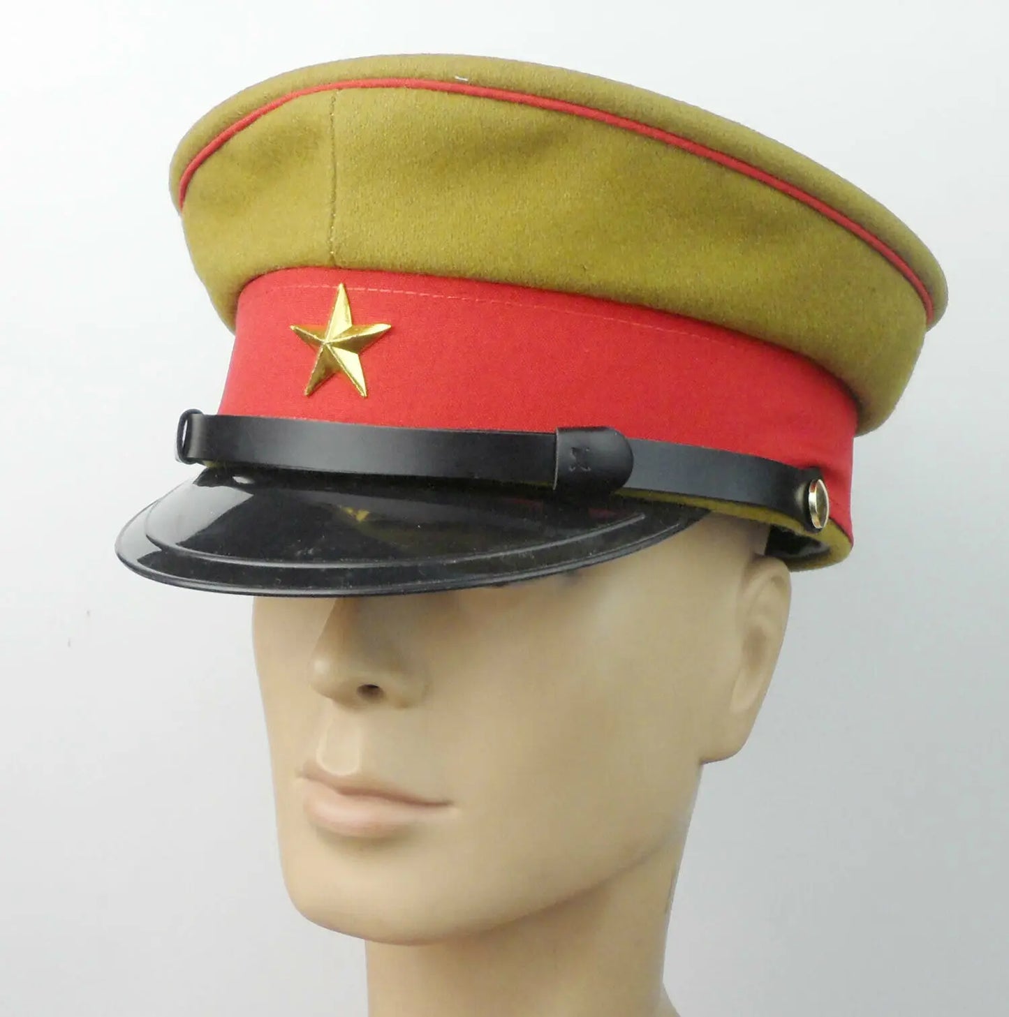 WW2- Imperial Japanese Army Officer Peaked Cap and Japanese Army Soldiers Cap Hat Wool